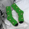 Chaussettes pour hommes Chaussettes drôles et folles pour hommes Lumières de Noël tropicales Santa Rose Flaming Hip Hop Vintage Happy Imprimé Boys Crew Nouveauté Cadeau