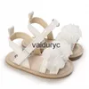 Сандалии, модная обувь принцессы для маленьких девочек, летние пляжные тапочки с цветами для малышей, First WalkerH24229
