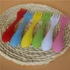 3 In 1 Plastic Flatware Spoon Fork Knife Cutlery Sets Camping Utensils Spork Dinnerware Sets Plastic Travel Gadget Flatware Tool