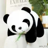 Gevulde pluche dieren 20 cm Kaii pluche panda speelgoed Mooi kussen Panda met bamboebladeren Gevuld zacht dier Beer Leuk verjaardagscadeau voor kinderen