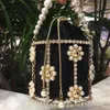 Kvällspåsar Rhinestone Pearl Clutch Bag Women Beaded Party Purses and Handbags High Quality Sweet Bridal Wedding 1271J