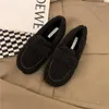 Casual Shoes 2024 Luxury Lambool Cotton Women Loafers Winter Warm Pul Plush Flats Slip On Autumn Mocasines Mujer