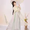 Stage Wear Cinese antico Hanfu Donne Fata Costume Cosplay Abito da ballo Vestito da festa Verde Rosa Set per taglie forti XL