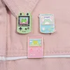 Cute Cartoon Game Console Series Dopamine Exquisite Badge Accessories Clothing Backpack Personality Versatile Metal Chest Flower