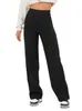 2402291 Damesbroek met rechte pijpen Fahion 2024 Stretchy werkbroek met hoge taille, button-down en zakken