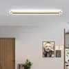 Lustres Nordic LED Bande Moderne Minimaliste Ligne Lumineuse Chambre Plafond Décoration Lampe Allée Balcon Or Décor Lustre