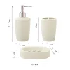 Houders Plastic Badkamer Accessoires Set 3 stks/set Inclusief Zeepdispenser Tandenborstelhouder Zeepkist Badkamer Essentiële Set