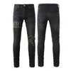 Men Jeans Man Designer Jean Purple Brand Skinny Slim Fit Luxury Hole Ripped Biker Pantal