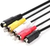 Cabo av de chumbo de 1.5m, conector dvi dv de 10 pinos para 3 rca s-video para câmera digital sony handycam filmadora para cabo av VMC-15FS