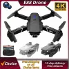 DRONES NEW E88 PRO RC DRONE 4K 1080p広角デュアルHDカメラ折りたたみ可能なRCヘリコプターwifi fpv高さエプロン販売