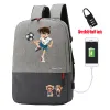 Mochila anime detetive conan mochila unissex antifurto bolsa para portátil carregamento usb mochila estudante sacos de livro adolescentes mochila de viagem