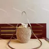 Pequena cesta de madeira saco de luxo balde crossbody sacos de ombro designer palha 17cm tote bolsas