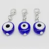 200pcs Turkish Blue Evil Eye Charms Lobster Zamknięcie Charki do biżuterii Making 32x11mm249h