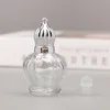 15ml coroa vintage perfume garrafa de vidro vazio rolo de óleo essencial garrafa cosmética dispensador de líquido rolo na amostra de garrafa