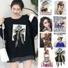 3 pieces/bag Personality fashion large girl print digital color printing fabric patchwork decorative repair clothes T-shirt portrait cloth stickers