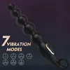 Kushor vibrant des perles anales en silicone boules de bougies de crosse vibratrice bdsm futplug mâle massage massage sexe toys for femme adultes 240227