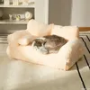 Luxury Dog Bed Soffa Super Soft Pet Sleeping Cushion Löstagbar NONSLIP Puppy Kitten Supplies Para Gatos 240220