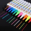 Marqueurs 12 Couleur / ensemble Liquide Effrayable Chaly Marker Styl for Glass Windows Blackboard Markers Tools Tools Material Mateol Escolar