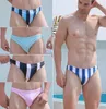 Underpants Fashion 2024 Swim Bikini Briefs Swimming Boxers Men's Swimwear Sexy Striped Underwear