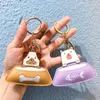 Porte-clés en cuir PU de haute qualité, pendentif pour sac à dos, porte-clés, breloques, porte-cadeau pour couple de voiture