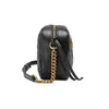 Marmont sac à bandoulière sacs à main de luxe femme designer mode fourre-tout chaîne métallique Flip couverture en cuir noir Zig Zag sac à dos bandoulière Classic 2size petit grand