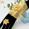 ANIID Indische 24k vergoldete Armreifen mit Ring für Frauen, afrikanischer arabischer Charme, goldfarbenes Armband, Schmuck, Dubai, nigerianisches Hochzeitsgeschenk 240228