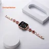 Tasarımcı Ayarlanabilir Paslanmaz Çelik Smartwatch Bant Straps Serisi 7 6 5 Iwatch 45mm SE Designerkfgvkfgv için Bling Diamond