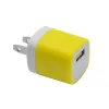 Chargeurs de charge rapide 5V 1A, prise colorée pour la maison, adaptateur d'alimentation USB pour Samsung S22 Xiao Iphone 14 13 MP3 GPS, chargeur de téléphone LL