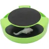 Jouets Jouet automatique pour animaux de compagnie taquiner les chats souris interactive courant le long de la piste plateau tournant jouet intelligent taquin chat bâton jeu fou jouet pour chat