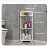 Bathroom racks wooden plastic panels corner storage waterproof and sturdy 3-layer large-capacity floor storage cabinet. 240226