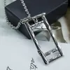 Collar con colgante de guillotina vintage de acero inoxidable para él, regalo con cadena Chains239P