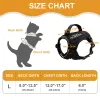 Leads Tactical Military Dog Cat Harness Nylon Adjustable Cat Puppy Harness Vest With 2pcs Free Sticker Patch For Small Dogs Cats