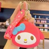 Kawaii silicone carteira chaveiro jóias mochila ornamento cabide crianças brinquedos presentes