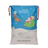 Julpresentväskor Canvas Cotton Bag 39 Styles Santa Sack Drawstring Bag Skicka med havet