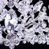 Barroco de lujo Cuentas de diamantes de imitación Corazón Tiara nupcial Corona Cristal de plata Diadema Velo Tiaras Accesorios para el cabello de boda Tocados C192709