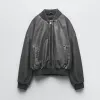 Куртки Роскошный брендовый дизайн, винтажная ретро-готическая панк-байкерская куртка-бомбер из искусственной кожи, женская куртка-бомбер 2023 Ins, модная уличная одежда