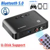 Adapter 15m Bluetooth 5.0 Receiver U Disk NFC 3.5mm AUX Jack Stereo Music Audio Wireless Adapter & Remote For Car Kit Speaker Amplifier
