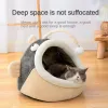 Mats Lantern Fish Cat Bed Warm Pet Basket Cozy Kitten Lounger Cushion Cat House Tent Very Soft Washable Cave Cats Beds