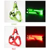 Laisses Nylon LED harnais pour chien produit pour animaux de compagnie harnais lumineux clignotant LED collier de chien gilet pour animaux de compagnie harnais lumineux anti-perte accessoires pour chiens
