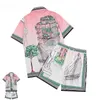 T shirt casablanc-s designer men tshirt set masao san print wysokiej jakości koszulki letnia trasa