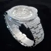 Montres New Hollow Mechanical Watch Top Luxury Diamond Silver Automatics Automaties Fashion Hip Hop haut de gouttes Horloge imperméable