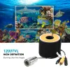 Finders 1200TVL Caméra de pêche sous-marine 12 LED Vision nocturne étanche en forme de poisson bateau caméra de pêche sur glace accessoires câble 15 m/50 m