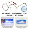 Zonnebril Oogbescherming Anti-blauwlichtbril Blue Ray Blocking Ultralight Ronde bril Metalen computerbril Heren Dames