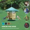 Nourrir un nouveau gazebo étanche Hanging Wild Bird Feeder Rouper Continier Outdoor avec corde Hang Ealinging Type Feeder Bird Aves Decor