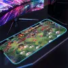 Pads Großes RGB-Mauspad, Computer-Kult des Lamm-Gaming-PCs, Kawaii-Anime-Schreibtischmatten, Schreibtisch-Hintergrundbeleuchtungsmatte, Gamer-Teppich, XXL-erweiterte Pads