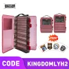 Boxes Kingdom Angel-Tackle-Box, 14 Fächer, 27,5 x 18,5 x 4,5 cm, doppelseitig, hochfester Kunststoff, Köder-Tackle-Box, Aufbewahrungs-Angelbox