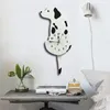 Wall Clocks Cute Wagging Tail Dog Design Clock Kids Bedroom Decor Living Room Unique Gift Creative Cartoon Mute DIY