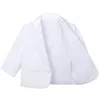 Куртки для маленьких мальчиков, блейзер для крещения, белый джентльменский детский костюм для крещения, формальный костюм для вечеринки, церемония, смокинг, 1 шт.