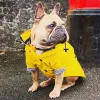 Jaquetas moda buldogue francês animal de estimação casaco de chuva para cães pequenos médios à prova dwaterproof água roupas para cães pug corgi pitbull mascotas capa de chuva