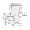 Сплошной цвет, чехол для стула с крылом, эластичные чехлы на кресла из спандекса, чехлы на стулья с задней спинкой, чехлы для дивана Relax с чехлом на подушку сиденья 240228